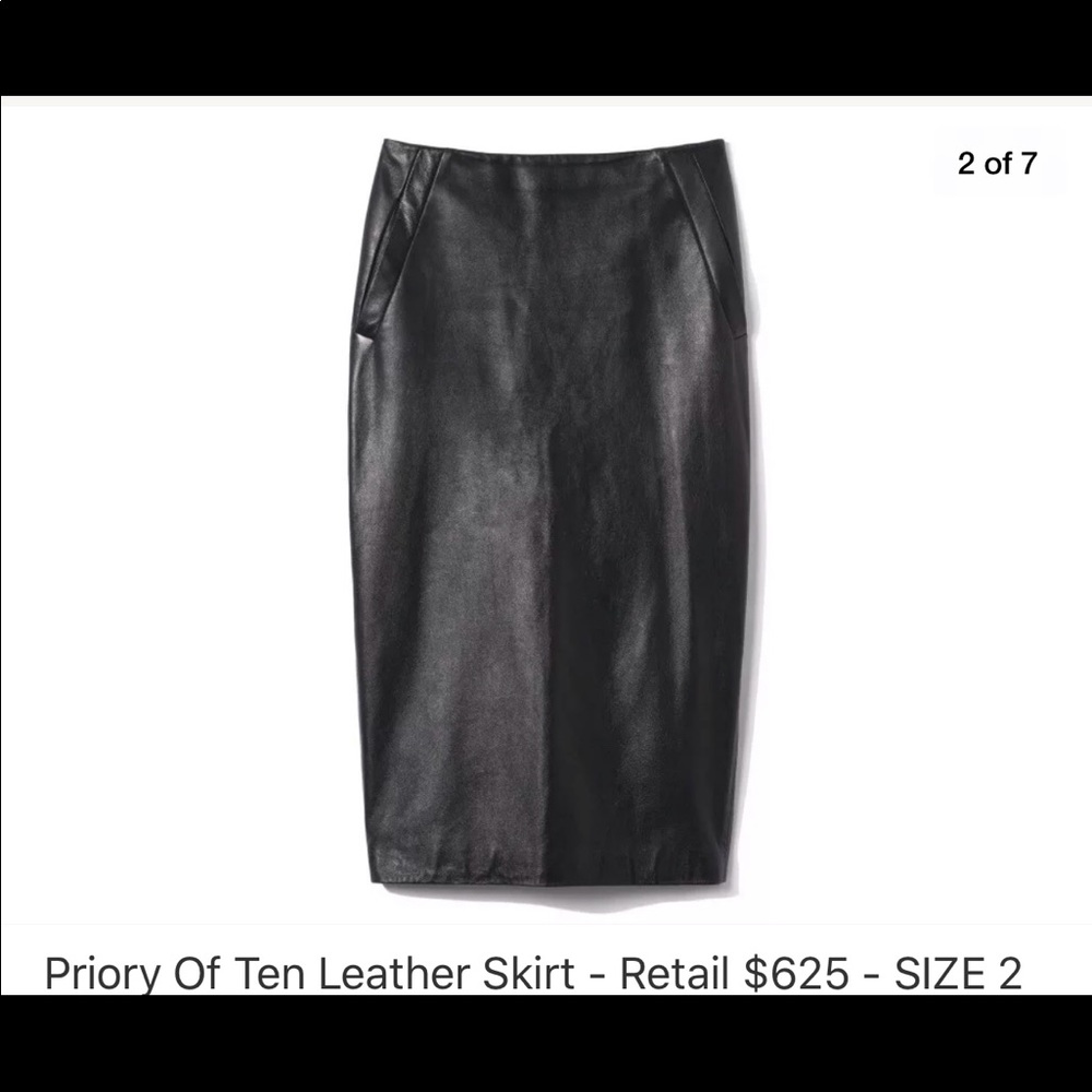 Leather skirt black size 2